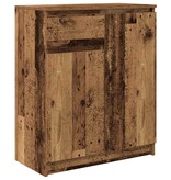 VidaXL Dressoir met lade 71x35x84 cm spaanplaat oud hout