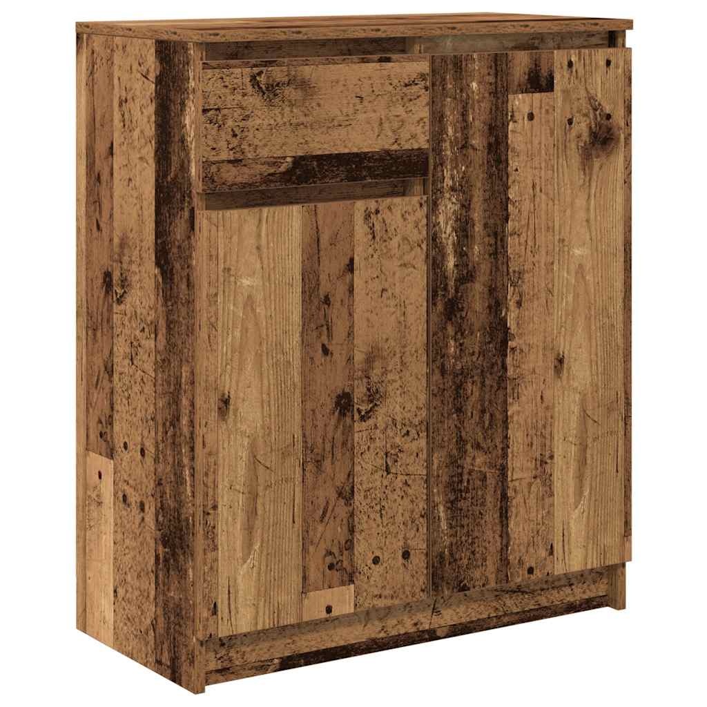 VidaXL Dressoir met lade 71x35x84 cm spaanplaat oud hout