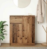 VidaXL Dressoir met lade 71x35x84 cm spaanplaat oud hout