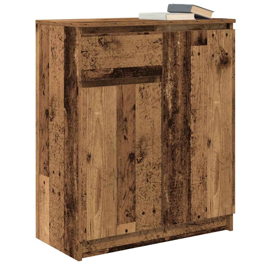 VidaXL Dressoir met lade 71x35x84 cm spaanplaat oud hout
