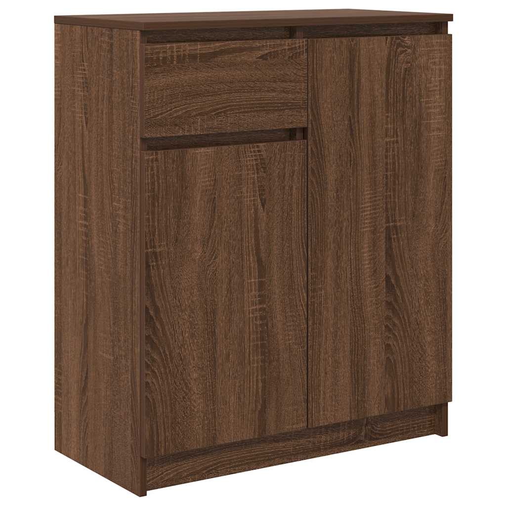 VidaXL Dressoir met lade 71x35x84 cm spaanplaat bruin eikenkleurig