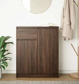 VidaXL Dressoir met lade 71x35x84 cm spaanplaat bruin eikenkleurig
