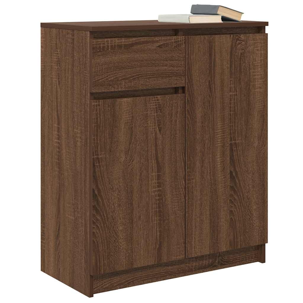 VidaXL Dressoir met lade 71x35x84 cm spaanplaat bruin eikenkleurig