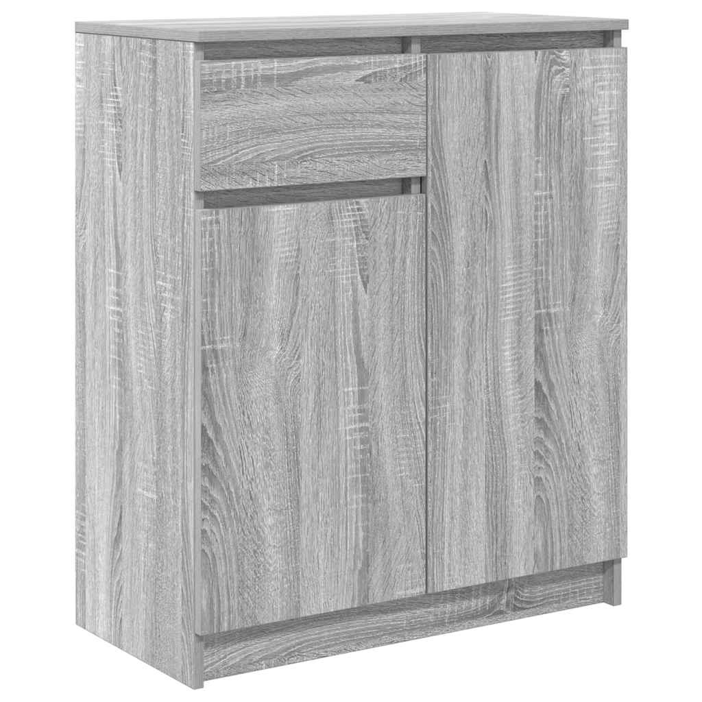 VidaXL Dressoir met lade 71x35x84 cm spaanplaat grijs Sonoma