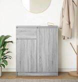 VidaXL Dressoir met lade 71x35x84 cm spaanplaat grijs Sonoma