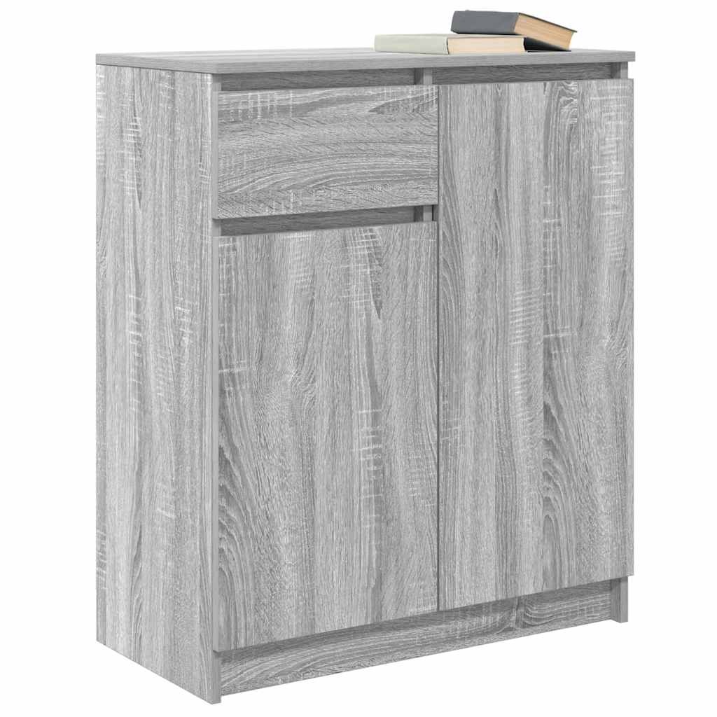 VidaXL Dressoir met lade 71x35x84 cm spaanplaat grijs Sonoma