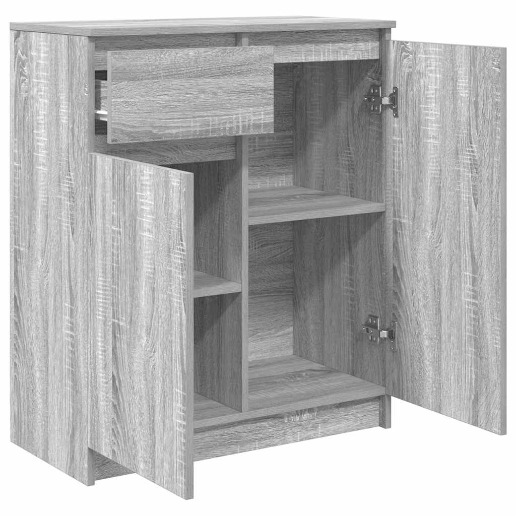 VidaXL Dressoir met lade 71x35x84 cm spaanplaat grijs Sonoma