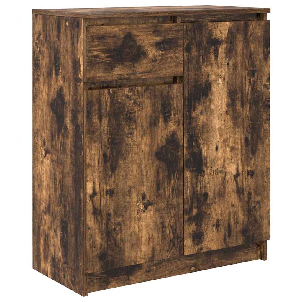 VidaXL Dressoir met lade 71x35x84 cm spaanplaat gerookt eikenkleurig