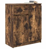 VidaXL Dressoir met lade 71x35x84 cm spaanplaat gerookt eikenkleurig