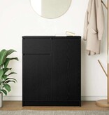 VidaXL Dressoir met lade 71x35x84 cm spaanplaat zwart eikenkleurig