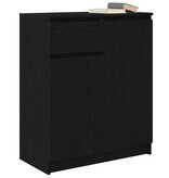 VidaXL Dressoir met lade 71x35x84 cm spaanplaat zwart eikenkleurig