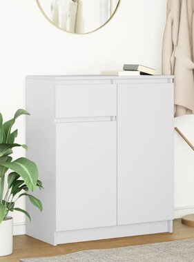 VidaXL Dressoir met lade 71x35x84 cm spaanplaat wit