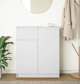 VidaXL Dressoir met lade 71x35x84 cm spaanplaat wit