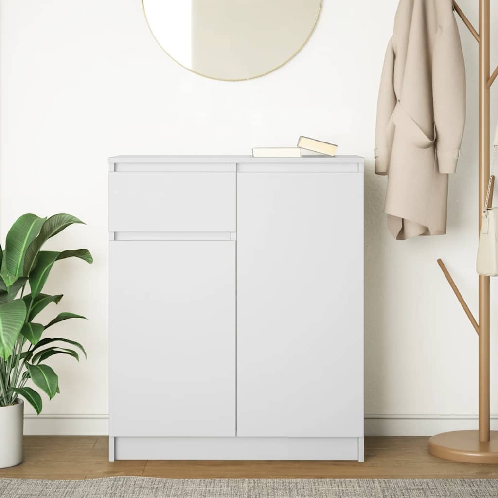 VidaXL Dressoir met lade 71x35x84 cm spaanplaat wit