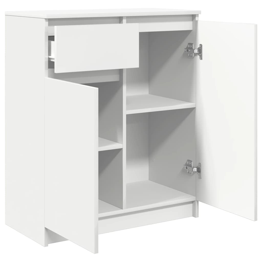 VidaXL Dressoir met lade 71x35x84 cm spaanplaat wit