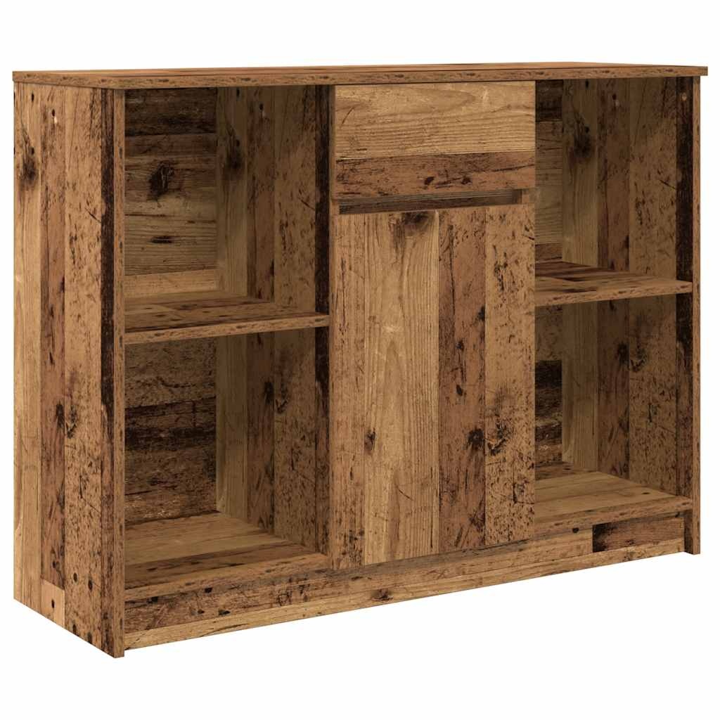 VidaXL Dressoir met lade 101x35x76 cm spaanplaat oud hout
