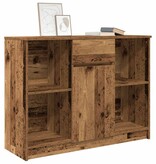 VidaXL Dressoir met lade 101x35x76 cm spaanplaat oud hout