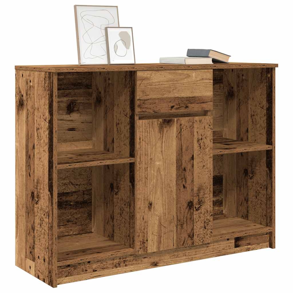 VidaXL Dressoir met lade 101x35x76 cm spaanplaat oud hout