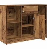 VidaXL Dressoir met lade 101x35x76 cm spaanplaat oud hout