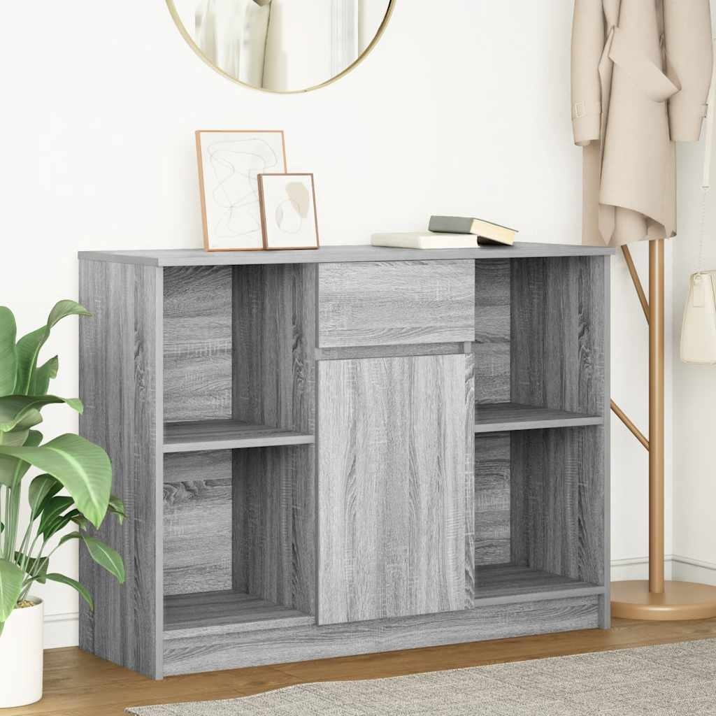 VidaXL Dressoir met lade 101x35x76 cm spaanplaat grijs Sonoma