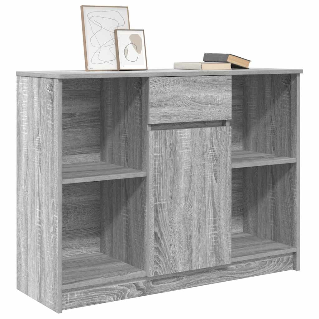 VidaXL Dressoir met lade 101x35x76 cm spaanplaat grijs Sonoma
