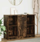 VidaXL Dressoir met lade 101x35x76 cm spaanplaat gerookt eikenkleurig