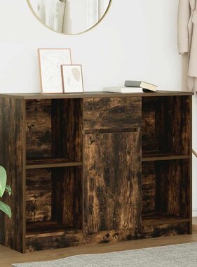 VidaXL Dressoir met lade 101x35x76 cm spaanplaat gerookt eikenkleurig