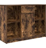 VidaXL Dressoir met lade 101x35x76 cm spaanplaat gerookt eikenkleurig