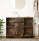 VidaXL Dressoir met lade 101x35x76 cm spaanplaat gerookt eikenkleurig