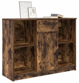VidaXL Dressoir met lade 101x35x76 cm spaanplaat gerookt eikenkleurig