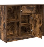 VidaXL Dressoir met lade 101x35x76 cm spaanplaat gerookt eikenkleurig