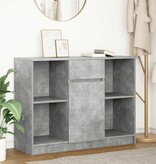 VidaXL Dressoir met lade 101x35x76 cm spaanplaat betongrijs