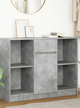 VidaXL Dressoir met lade 101x35x76 cm spaanplaat betongrijs