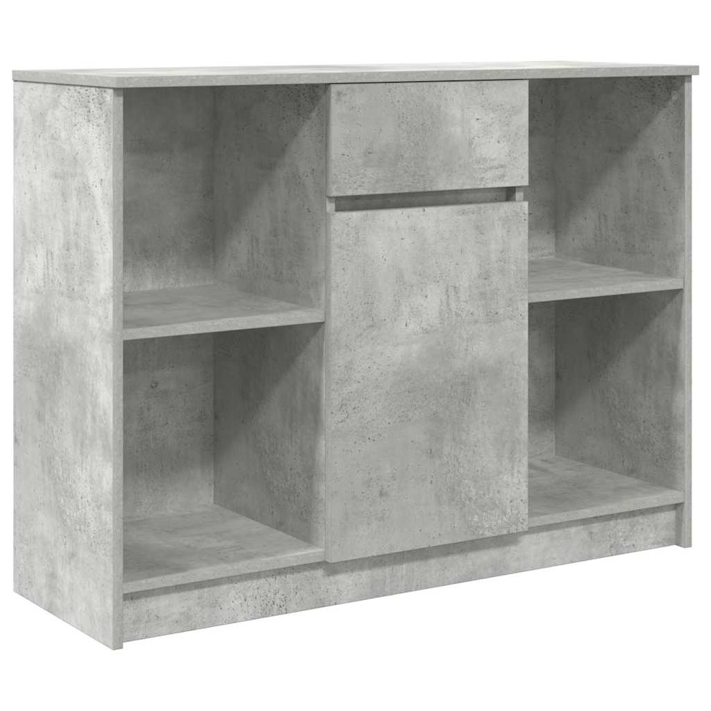 VidaXL Dressoir met lade 101x35x76 cm spaanplaat betongrijs