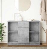 VidaXL Dressoir met lade 101x35x76 cm spaanplaat betongrijs