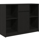 VidaXL Dressoir met lade 101x35x76 cm spaanplaat zwart eikenkleurig