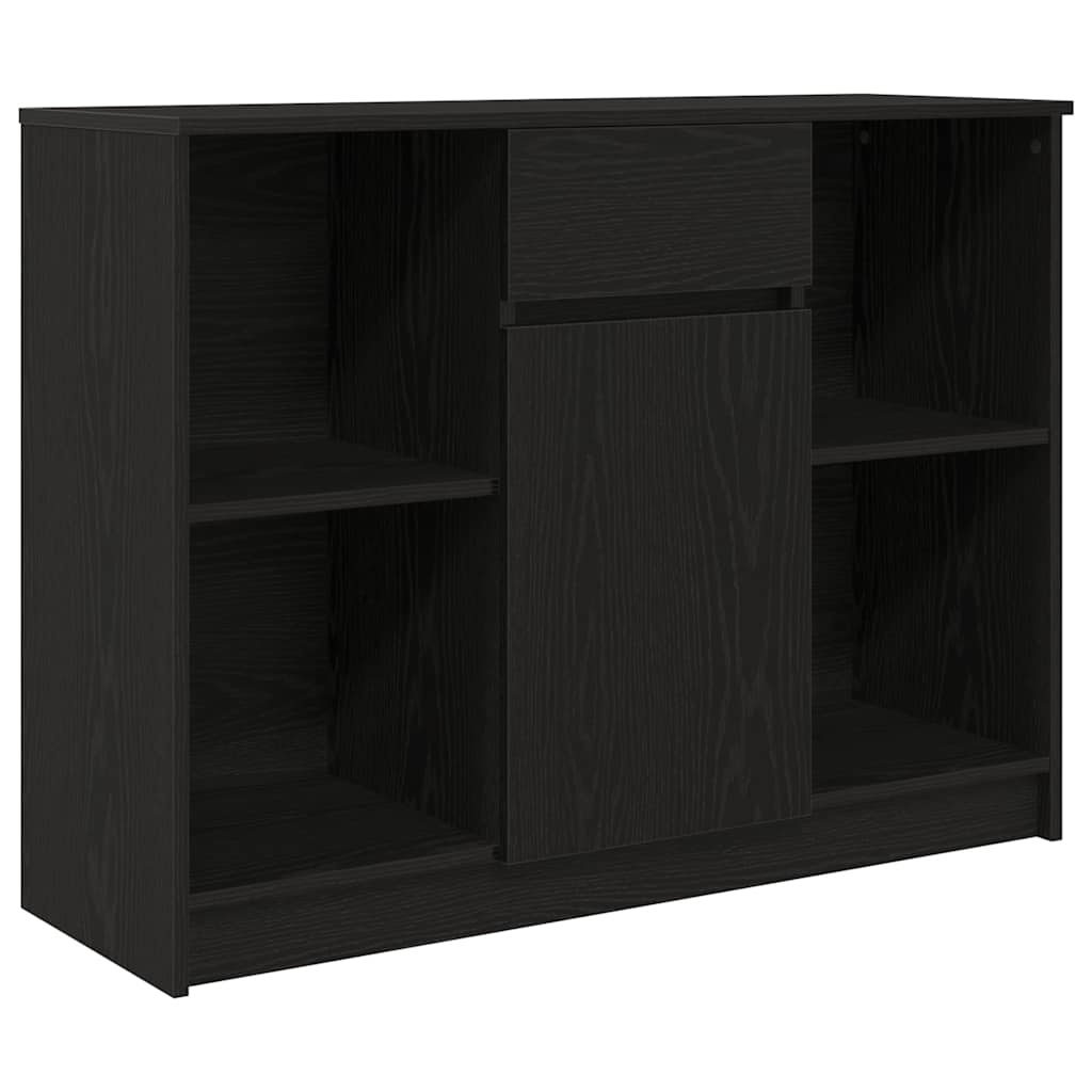 VidaXL Dressoir met lade 101x35x76 cm spaanplaat zwart eikenkleurig