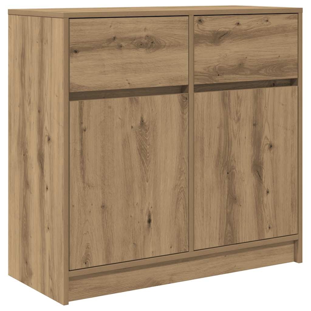 VidaXL Dressoir lade 80x34x76 cm spaanplaat artisanaal eikenkleurig