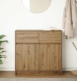 VidaXL Dressoir lade 80x34x76 cm spaanplaat artisanaal eikenkleurig