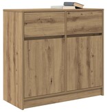 VidaXL Dressoir lade 80x34x76 cm spaanplaat artisanaal eikenkleurig