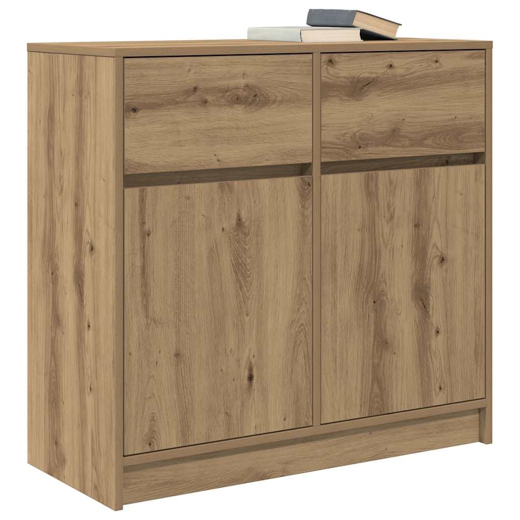 VidaXL Dressoir lade 80x34x76 cm spaanplaat artisanaal eikenkleurig