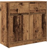 VidaXL Dressoir met lade 80x34x76 cm spaanplaat oud hout