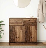 VidaXL Dressoir met lade 80x34x76 cm spaanplaat oud hout
