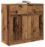 VidaXL Dressoir met lade 80x34x76 cm spaanplaat oud hout