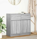 VidaXL Dressoir met lade 80x34x76 cm spaanplaat grijs sonoma