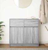VidaXL Dressoir met lade 80x34x76 cm spaanplaat grijs sonoma