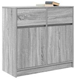 VidaXL Dressoir met lade 80x34x76 cm spaanplaat grijs sonoma