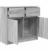 VidaXL Dressoir met lade 80x34x76 cm spaanplaat grijs sonoma