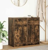 VidaXL Dressoir met lade 80x34x76 cm spaanplaat gerookt eikenkleurig