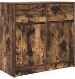 VidaXL Dressoir met lade 80x34x76 cm spaanplaat gerookt eikenkleurig